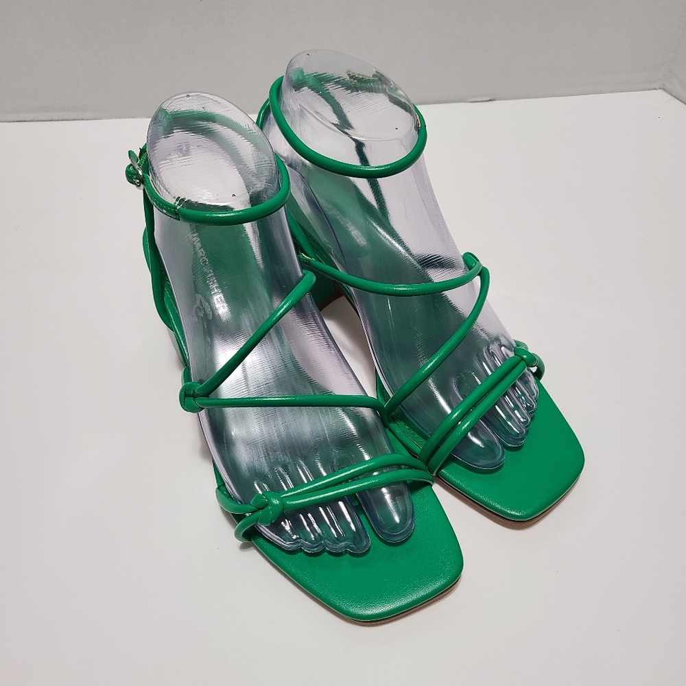Marc Fisher Women's Gurion Heeled Sandal‎ Green Size 7M